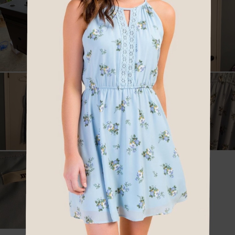 Francesca’s Floral A-Line Dress